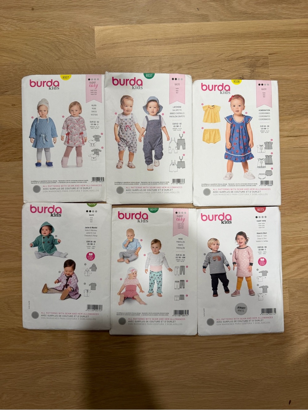 Burda Kids Sewing Pattern lot